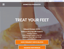 Tablet Screenshot of honeygopodiatry.com